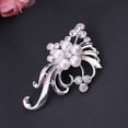 thumbnail image 6 of SmartBy Elegant Wedding Party Women Peacock Faux Pearl Rhinestone Inlaid Brooch Pin, 6 of 7