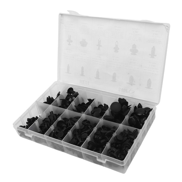 Clips De Retención Para Automóvil, 240 Piezas Kit De Sujetadores De Remaches Para Automóvil De Alta Dureza 12 Tamaños Populares Ajuste Universal Con Herramienta De Extracción