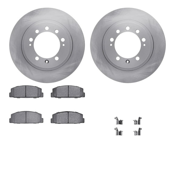 Dynamic Friction Company Rear Brake Rotors with 5000 Advanced Brake Pads includes Hardware 6512-72077