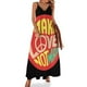 thumbnail image 1 of Cita inspiradora. Haz el amor y no la guerra. Vestido sin mangas. Vestidos de mujer para ocasiones especiales. Vestido de noche. Ropa de mujer., 1 of 7