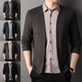 thumbnail image 4 of Lefu Cardigan Tricoté Deux Pièces pour Hommes Automne Ajusté Mode Décontractée, 4 of 7