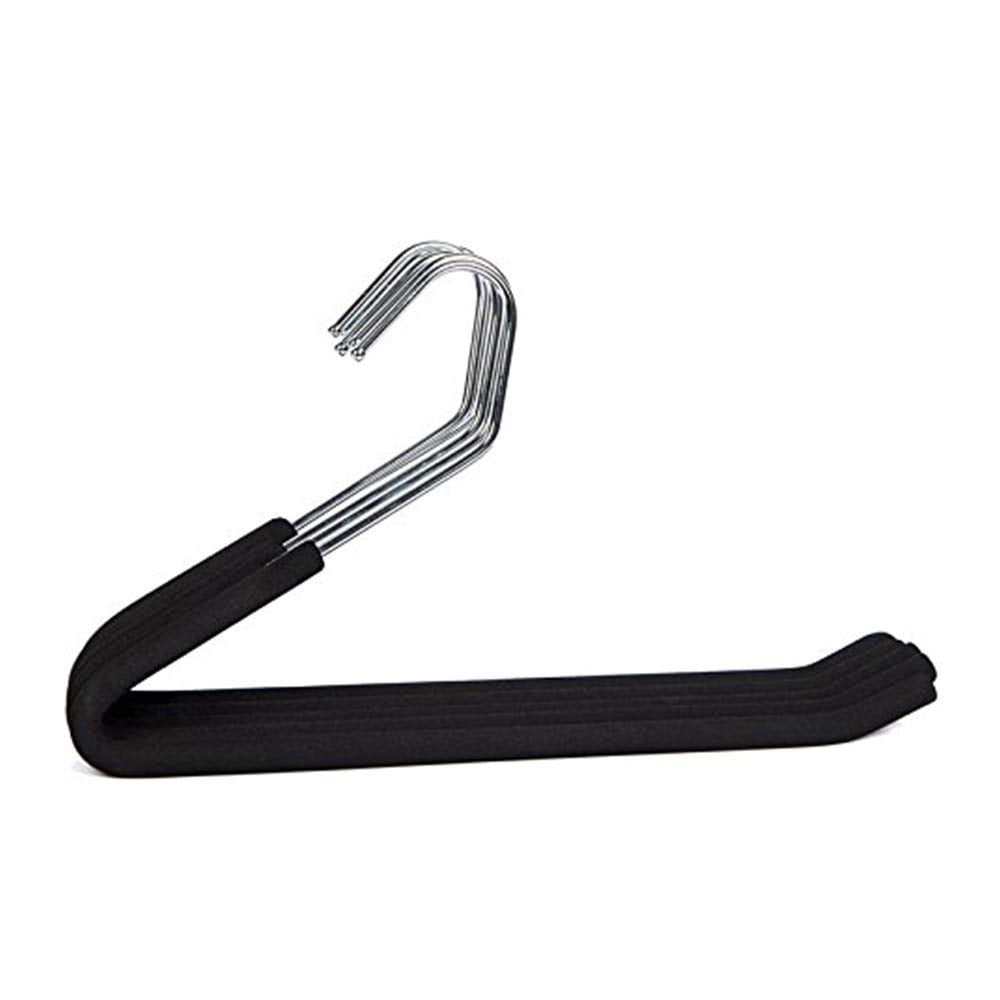 Open End Trouser Hangers Pant Hanger With Nonslip Foam Black 5pack 最大