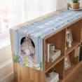 thumbnail image 6 of Table Runners 90 Inches Long Dress Scarves, Easter Bunny Farmhouse Coffee/Dining/Kitchen Table Runner for Living Room, Eggs Cute Rabbit Purple Wooden Grain Rustic 13x90 Inch, 6 of 9