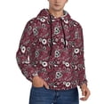 thumbnail image 2 of Wukai Daisies Flowers Print Men Hoodies Fleece Sweatshirts Long Sleeve Sweaters Pullover Fall Outfits Winter Clothes-Medium, 2 of 7