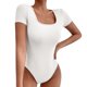 thumbnail image 2 of Gibobby Body de tirantes finos para mujer Mono versátil y sexy para mujer con encanto elegante (Blanco, M), 2 of 3