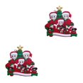 thumbnail image 2 of Bewildely 1 Uds. Adorno colgante de árbol de Navidad para el hogar y la Oficina, decoración colgante de árbol de Navidad, decoración de arcilla Tres cabezas 2piezas Bewildely CBP143969, 2 of 6