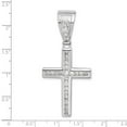 thumbnail image 2 of 925 Sterling Silver Solid Polished Cubic Zirconia Religious Faith Cross Pendant Necklace 58x29mm Wide Pendant for Women, 2 of 2