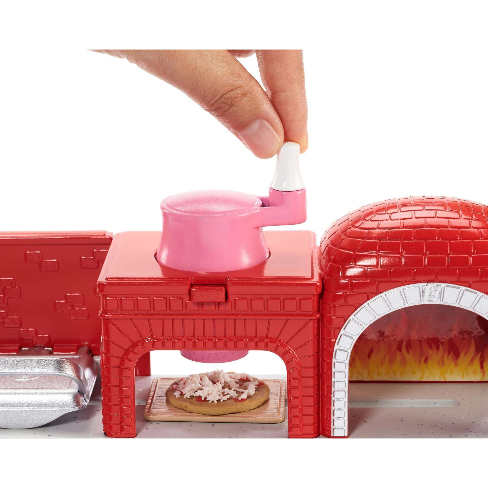 barbie pizza oven set