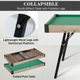 thumbnail image 2 of RayChee 54" Folding Pool Billiard Table, Portable Pool Game Table with 2 Cue Sticks, 16 Balls, Triangle, Chalk, Indoor Foldable Billiards Table for Kids Adults Family Game Room(Green), 2 of 7