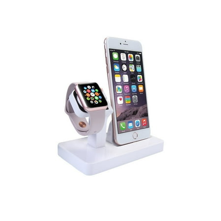 2 in 1 Stand Holder ,charging dock& Charging Docking Station, Charger Stand Dock Compatible with Apple Watch Series 3 2 1, iWatch, iPhone, iPod (Best Ipod Docking Station With Dab Radio)