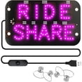 thumbnail image 1 of Matoen LED Light Sign for Car 7.5 X 4.5 Inch Windshield LED Car Sign with Suction Cups Text Led Light for Ride Driver, 1 of 1
