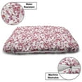thumbnail image 3 of Cherry Blossom Pet Bed, Bubbly Petals of Kawazu Type Japanese Sakura Tree Illustration, Resistant Pad for Dogs and Cats Cushion with Removable Cover, 24" x 39", Pink Green and Orange, by Ambesonne, 3 of 4