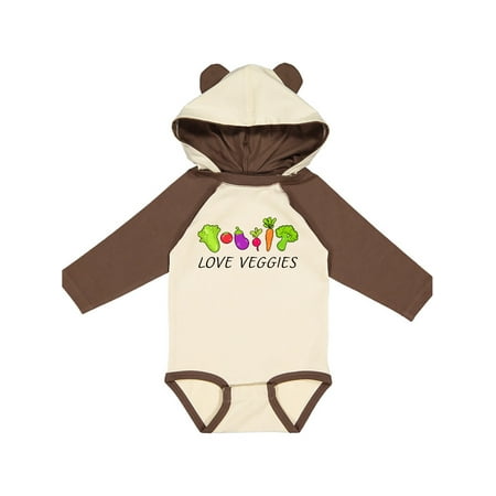 

Inktastic Love Veggies Gift Baby Boy or Baby Girl Long Sleeve Bodysuit