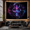 thumbnail image 6 of Scaled Serpent Coiled With Figure Eight Configuration Around, Mystical Fantasy for Space Lovers, Galaxy Room Decor, Housewarming Gift, Tapestry Wall Hanging for Bedroom and Dorm, 6 of 7