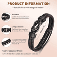 thumbnail image 6 of Men's Bracelets Gifts for Men - Brown Braided Leather Infinity Knot Bracelets Engraved Love Massage for Son Daddy Man Brother Husband Boyfriend, Personalised Mens Bracelets Birthday Gift, 6 of 7