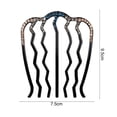 thumbnail image 6 of Hair Comb Cubic Zirconic Stable Waved Anti-slip Lightweight Hair Decoration Decorative Smooth Hair Bund Comb Hair Styling Tool, 6 of 7