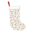 thumbnail image 2 of Balery Rose Flowers Pattern Christmas Stockings with Initials, 18" Large Knit Christmas Stocking,Xmas Stocking for Kids, Holiday and Family Stocking, 2 of 7