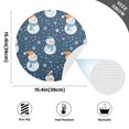 thumbnail image 2 of Ryvnso Christmas Snowman Snowflakes Round Plate Mats Dining Table Placemat Set of 4 for Holiday Decoration, 2 of 7