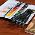 thumbnail image 7 of Borciani e Bonazzi Infinito Synthetic Mini Quill Watercolor Brush Series 855 - Set of 3, Patented Hidro Hair - Watercolor Art Brushes - Non-Slip, Anti-Roll Handle - Handcrafted in Italy, 7 of 7