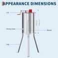 thumbnail image 5 of New Manual 2-4 Frame Honey Extractor Separator,Food Grade Stainless Steel Honeycomb Spinner Drum with Adjustable Height Stands,Beekeeping Pro Extraction Apiary Centrifuge Equipment, 5 of 11