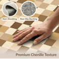thumbnail image 6 of ODIKA 2'x3' Washable Accent Rug Pet Friendly, Bedside Mat Beige Frame Plaid Checkerboard Motif Contemporary Grid Print for Bedroom, Nursery, RV, 6 of 7