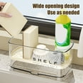 thumbnail image 3 of Shoreew Sink Caddy with Auto Drain Tray Kitchen Sink Sponge Holder Detachable Sink Organizer for Countertop Storage Sponges Soap Cleaning Supplies, 3 of 6