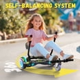 thumbnail image 4 of Hoverboard with Seat, 6.5" Hover Board Go Kart, Built-in Bluetooth, Wheels with LED Light, 4 of 6