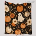 thumbnail image 3 of Halloween Throw Blanket Cute Ghost Pumpkin Double Sided Extra Thick & Soft for Sofa Couch Bed Travel Halloween Decorations by MPOISVA, 3 of 7