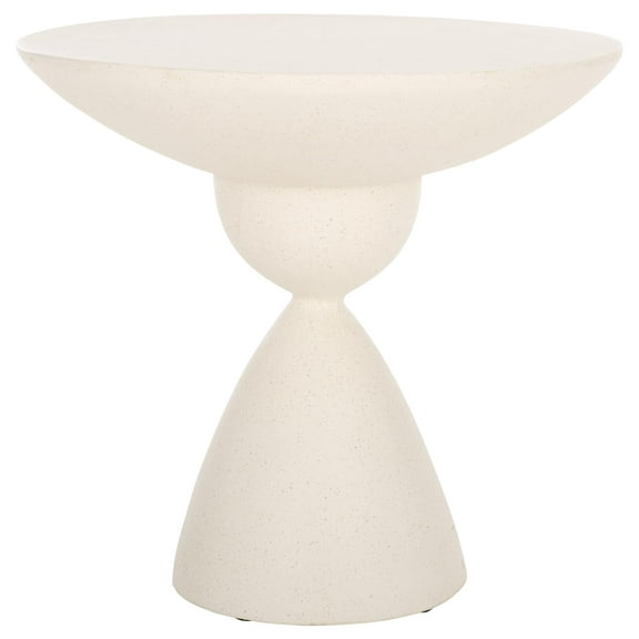 Safavieh Atley Modern Magnesium Oxide Round End Table, White