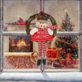 thumbnail image 4 of Navidad puerta pared colgante ornamento regalos de dibujos animados muñeca colgando decoración con linda de ratán de piernas larga Monigote de nieve mayimx Guirnalda de Navidad, 4 of 7