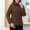 Coffee#1, variant on Drovellove Plus Size Women's Casual Long Sleeve Hooded Jacket with Pockets | 100% Polyester Irregular Hem Outwear for Winter, Daily Wear, Dates, Parties, Work, School