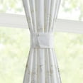 thumbnail image 3 of WARM HOME DESIGNS White Set of 2 Printed Velvet French Door Curtains 30 x 72 with 2 Tie-Backs. IFD White 30x72, 3 of 4