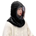 thumbnail image 3 of iHPH7 Hat with Scarf Attached Winter Hats for Women Winter Scarf Windproof Scarf Hats Hat Scarf Scarves for Women Christmas Gifts Black One Size, 3 of 8