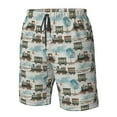 thumbnail image 4 of Cauagu Transport Train Print Men's Swim Trunks,Hawaiian Bathing Suit Swimsuits Beach Shorts with Pockets for Men Quick Dry Swimming Board Shorts-Large, 4 of 6