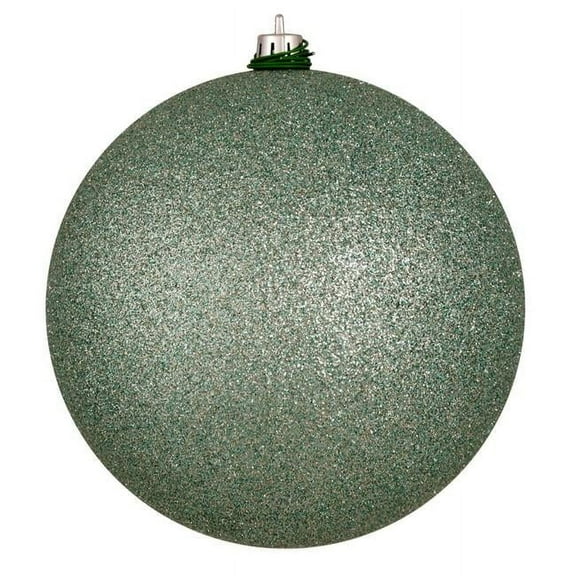Vickerman 4.75" Frosty Mint Glitter Ball Ornament, 4 per Bag