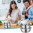 thumbnail image 6 of 3-in-1 Stainless Steel Vegetable Cutter & Washing Bowl Set - Multi-Functional Kitchen Basin with Grater, Drain Basket & Strainer - Perfect for Chopping, Slicing & Washing Veggies (3-Piece Set), 6 of 7