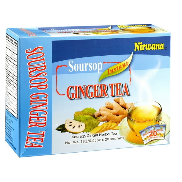 Nirwana Soursop Ginger Instant Tea, 12.6 Ounce, 20 Sachets
