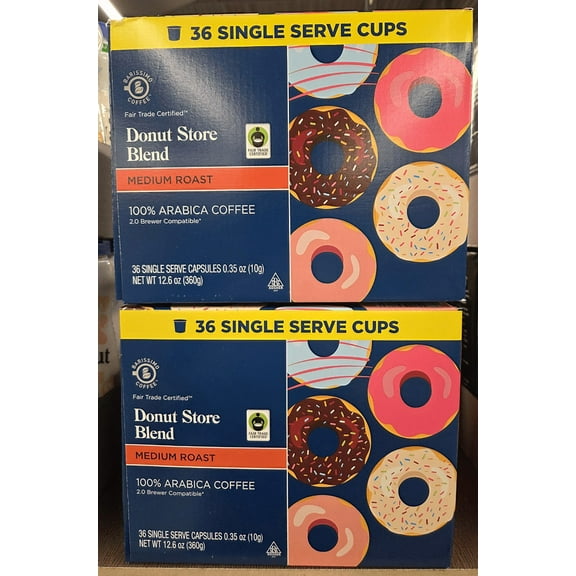 Barissimo Donut Store Blend Medium Roast 36 Cups Coffee 12.6oz 360g (2 Boxes)