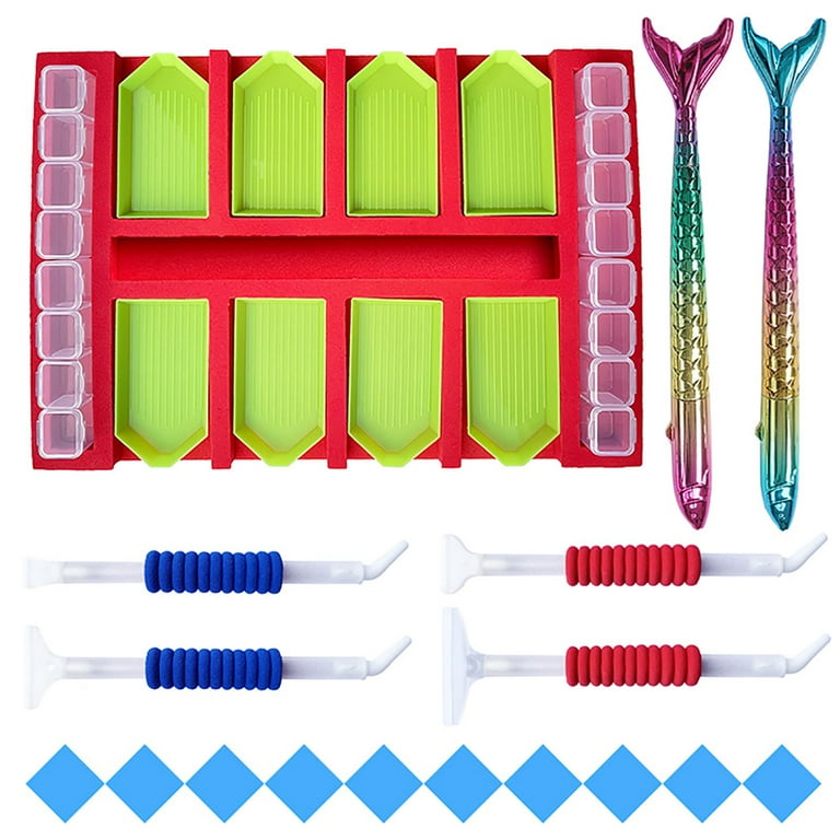 Hesroicy Diamond Painting Tray with Point Drill Pen Organizer Storage  Holder DIY Tool