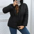 thumbnail image 5 of iHPH7 Puffer Jacket Women Casual Outerwear Overcoat for Women Warm Winter Coats for Women Puffy Jackets Women Warm Clothes for Women Long Winter Jackets for Women Black L, 5 of 7