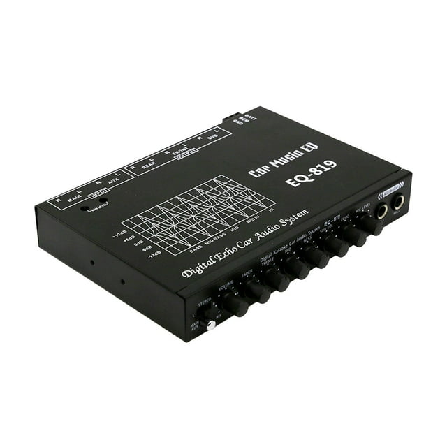 ECUALIZADOR de Audio para coche, ecualizador paramétrico, salida delantera y trasera, Subwoofer, Control de ganancia, amplificador de Audio para