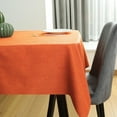 thumbnail image 2 of Rectangle Table Cloth Oil-Proof Spill-Proof Water Resistant Tablecloth Wrinkle Free Anti-Scratch Dining Table Cover Birthday Party Kitchen Tabletop Decor, Orange, 140*180cm, 2 of 4