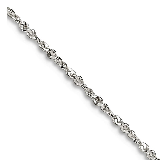 925 Sterling Silver 1mm Twisted Serpentine Chain Necklace 22 Inch Chain Necklace for Women and Men