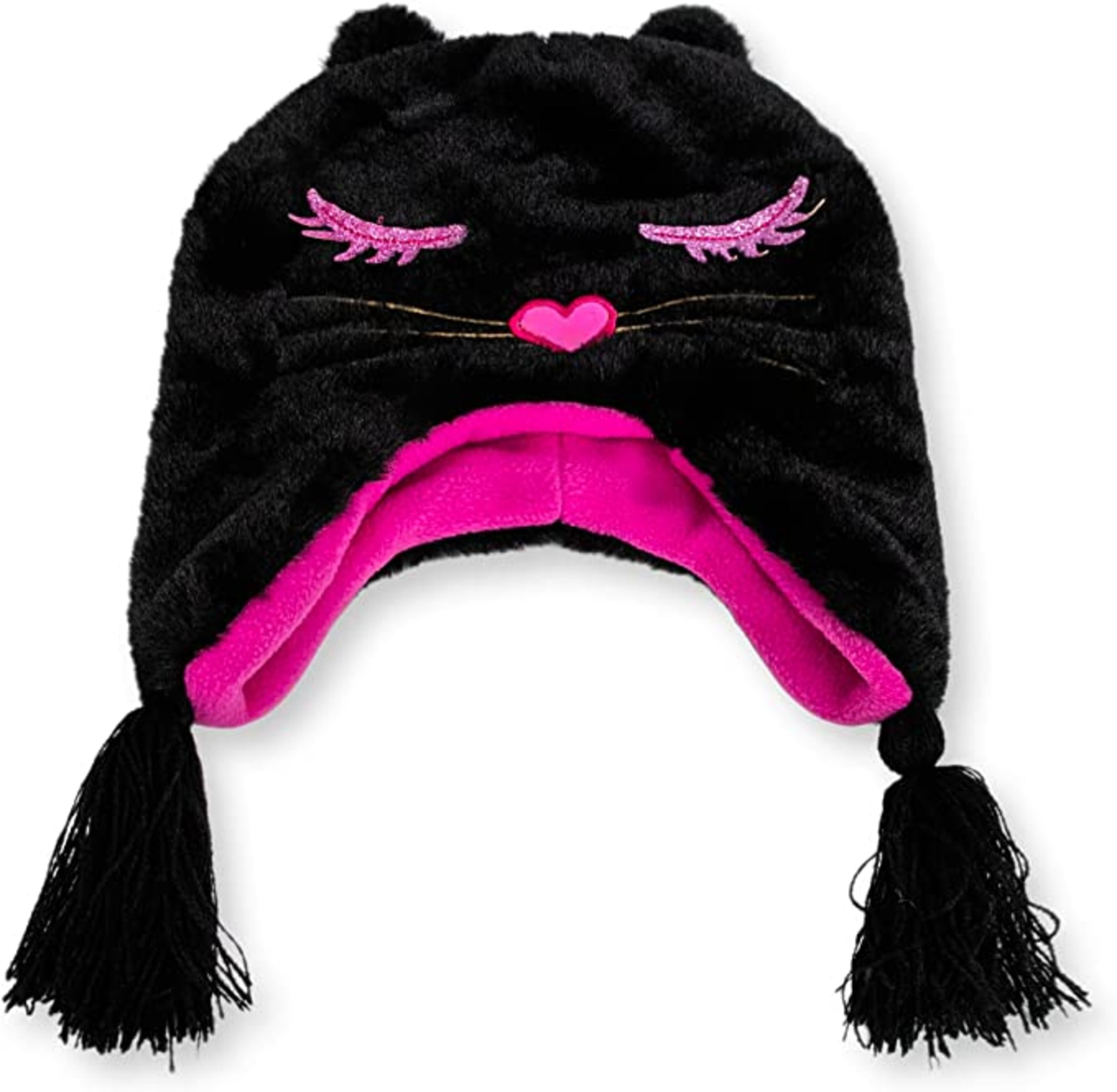 Addie & Tate Girls Winter Hat and Gloves Set, 2-4 Years, Toddler