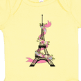 thumbnail image 4 of Inktastic Eiffel Tower in Paris with Flowers and Pink Banner Boys or Girls Baby Bodysuit, 4 of 5