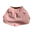 thumbnail image 6 of Cethrio Kids Girls Athletic Shorts, Running Elastic Waist Cotton Loose Summer Shorts Pink Size 3-4 T, 6 of 7