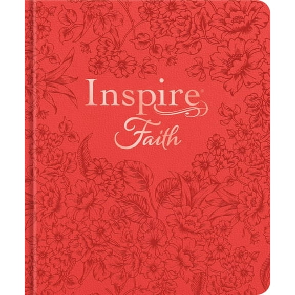 Inspire Faith Bible Nlt, Filament Enabled (Hardcover Leatherlike, Coral Blooms): The Bible for Coloring & Creative J, (Hardcover)