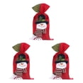 thumbnail image 2 of Injueey Bolsa de regalo pequeña de Navidad Reno Muñeco de nieve Papá Noel Cordón Bolsa de galletas de caramelo Bolsa de regalo de decoración de Type3 NO3 Injueey CBP041300, 2 of 6
