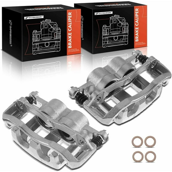 A-Premium Disc Brake Caliper Assembly Compatible with Ford Explorer Explorer Sport Trac Mercury Mountaineer 2006-2010 Front Side 2-PC Set