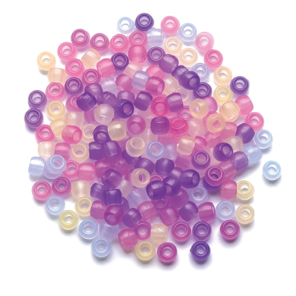 12 Packs: 280 ct. (3,360 total) Color Change Clear Pony Beads by Creatology - 6mm x 8mm